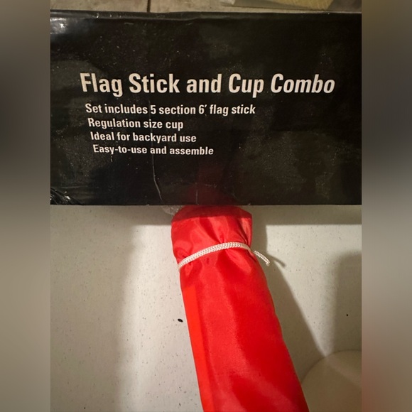 new PGA flag and cup set plus new sealed 4 cups with balls, marker and tees. - Picture 6 of 6